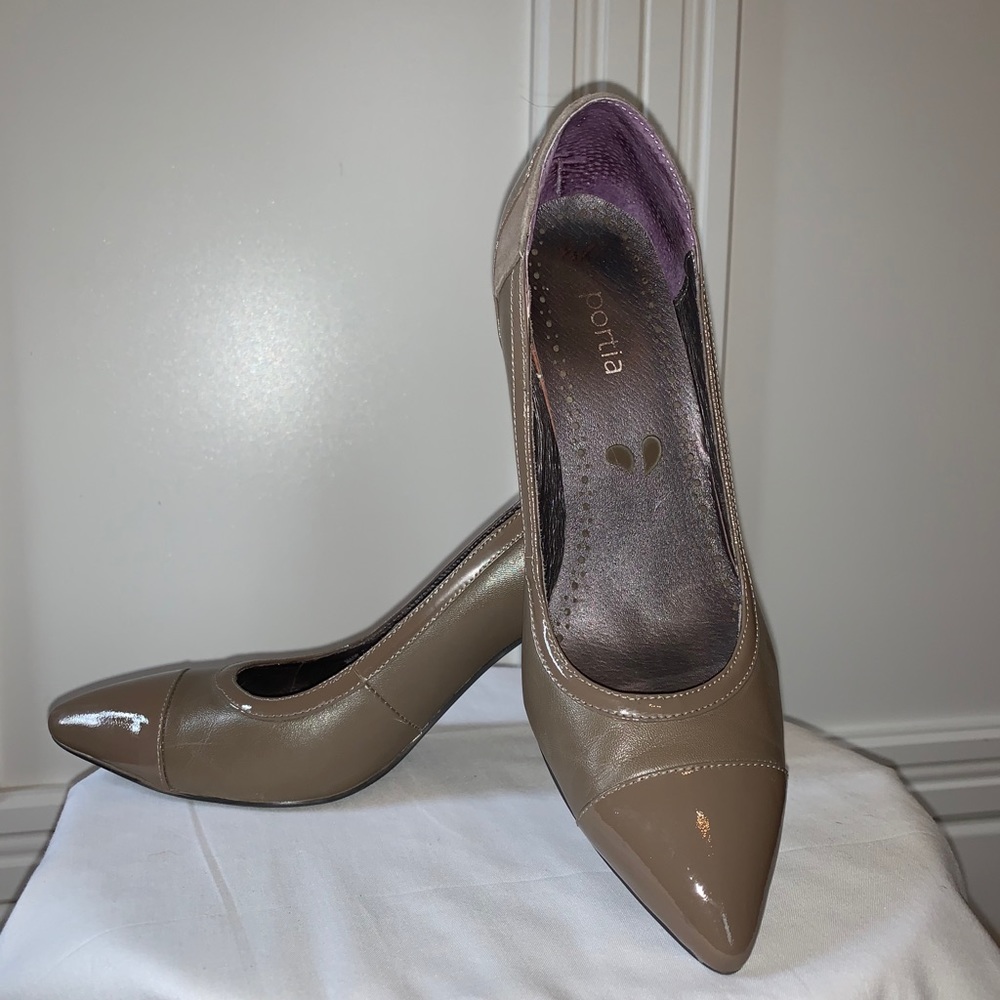 Portia leather pumps